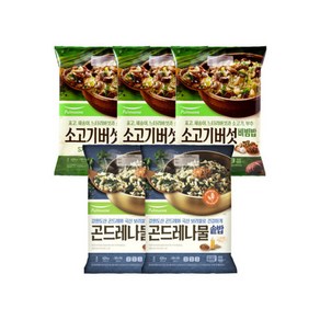 소고기버섯비빔밥 3봉+곤드레나물솥밥 2봉 풀무원, 5개, 424mg