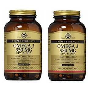 솔가 오메가 3 EPA DHA 트리플 스트렝스 950MG Softgels 100정 2개