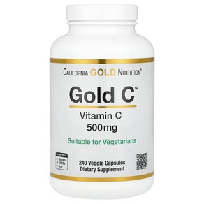 캘리포니아골드뉴트리션 Gold C USP 등급 비타민C 500mg 베지 캡슐 240정, 1개