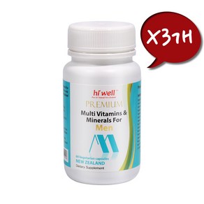 HIWELL Pemium Multi Vitamins & Mineals Fo Men VCapsules 60 X3, 3개, 60정