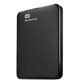 WD Elements Potable 휴대용 외장하드 + 파우치, 2TB, 블랙