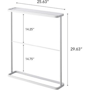 심플 수건걸이 스탠드 걸이 거치대 공간확보 원룸, 흰색, 1개