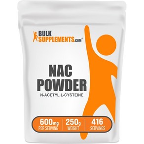 BulkSupplementscom 진해거담 600mg 파우더 250g NAC 이뮨 면역영앵제, 30회분, 1개