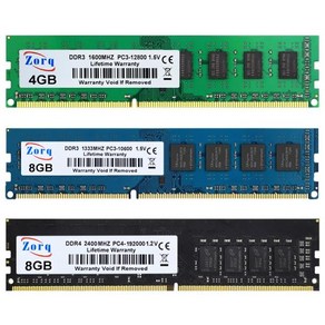 데스크탑 메모리 램 DDR3 DDR4 4GB 8GB 16GB PC2 PC3 1.5V 1066 1333 1600Mhz PC4 1.2V 17000 19200 21300, 24 1x DDR3L 8GB 1333MHz, 1개