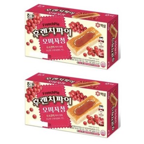 64겹의 파이위에 상큼한 오미자쨈이 가득 해태 후렌치파이 오미자청 (사탕증정), 2개, 192g