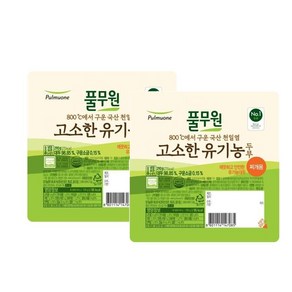 풀무원 고소한 유기농 두부 찌개용, 2개, 290g