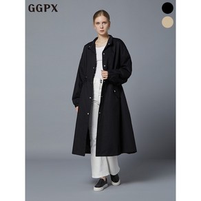 GGPX 스냅 버튼 스트링 오버핏 야상 점퍼 GO9JP005F