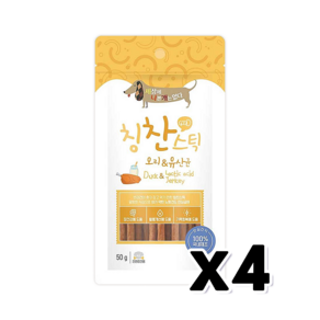 세나개 칭찬스틱 오리&유산균 강아지영양간식 50g x 4개