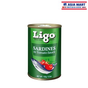 필리핀 리고 정어리 토마토 소스 통조림 / Ligo Sadines in Tomato Sauce, 1개, 155g