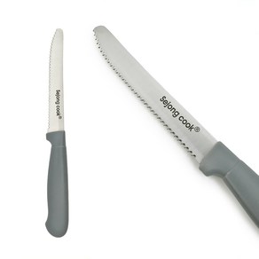 세종 고급 톱니과도(G360) 톱니칼 빵칼 토마토 과일 과도, 그레이, 1개