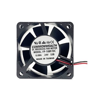 COMMONWEALTH FP-108F DC24V 0.08A 60mm 25.4mm DC FAN, 1개