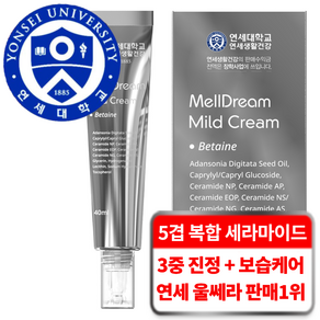 연세생활건강 멜드림 5중 울쎄라 세라마이드 3중 보습 진정 마일드 크림, 1개, 40ml