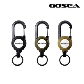 GOSEA 카라비너 와이어 핀온릴 GSF-T02 고탄성 키 체인 줄, 카키(GSF-T02-KK), 1개