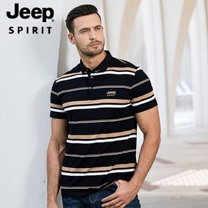 JEEP SPIRIT 남성 폴로 티셔츠 남자 여름 반팔 PK 패션 스타일 JPTX23627