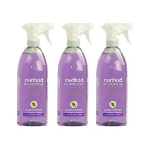 메소드 다목적 세정제 프렌치 바닐라 향 828ml 3팩 Method All Pupose Natual Suface Cleaning Spay, 3개