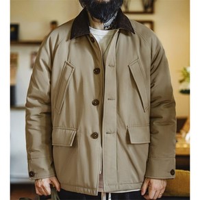 남성 패딩 자켓 미국식 복고 사파리 카라 도톰하고 따뜻한 캔버스코트 가을 겨울 Safari Jacket FTW2407047