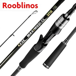 Rooblinos MAXIMUS 루어 낚싯대 탄소 후지 가이드 스피닝 캐스팅 로드 ML/MH 트래블 로드 1.8m 2.1m 2.4m 2.7m 3.0m 30T, 1) spinning 1.98m7-28g