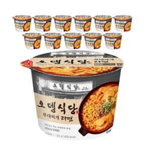 오뎅식당 부대찌개라면 큰컵사발면 105g x 12개