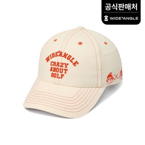 [와이드앵글 공식] 골프 여성 WG 캐주얼 6쪽캡 WWU23C03O4, Oange, 1개