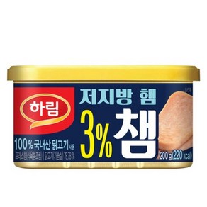 하림 3% 챔 닭가슴살 햄 통조림, 200g, 2개