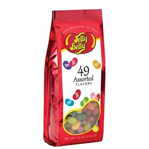 Jelly Belly 49 Assorted Jelly Bean Flavors - 7.5 O Jelly Belly 49가지 모듬 젤리빈 맛 - 7.5온스 기프트백 - 정품 공식