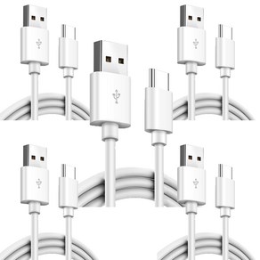 1+4 USB TO C 타입 고속 충전 케이블, 화이트(5개), 1m(일반충전), 5개