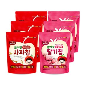 퓨어잇 내이브로 사과칩 12g x 3p 딸기칩 간식 만들기 생일 어린이집 선물 발렌타인데이, 사과맛, 딸기맛 × 1세트