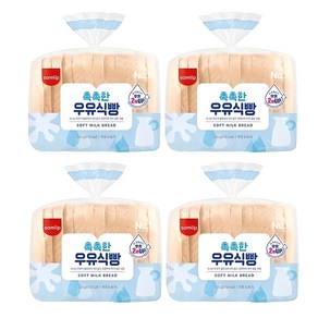 삼립 촉촉한 우유식빵 330g, 4개