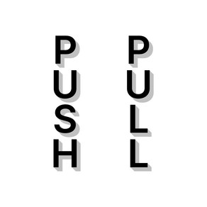 무드팩토리 미세요 당기세요 PUSH&PULL 글자 스카시 표지판