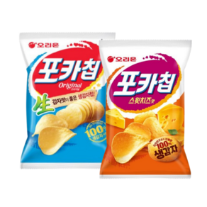 오리온 포카칩 스윗치즈맛 60g 1 오리지널 66g 1 (총2) 신제품, 1세트, 126g