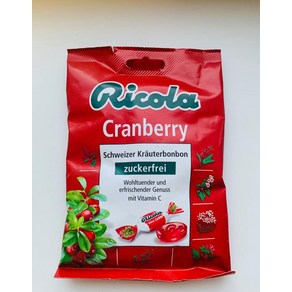 리콜라 허브캔디 무설탕 대용량 크린베리 Ricola 75g