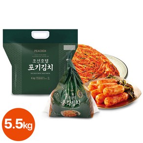 피코크 조선호텔 포기김치 4kg + 총각김치 1.5kg, 피코크 조선호텔 포기김치4kg+총각김치1.5kg, 1개, 5.5kg