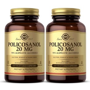 솔가Solga 폴리코사놀 20mg Veggie Caps Solga policosanol, 2개, 100정