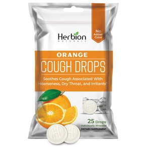 Herbion Naturals Cough Drops with Orange Flavor 25Ct Pouch