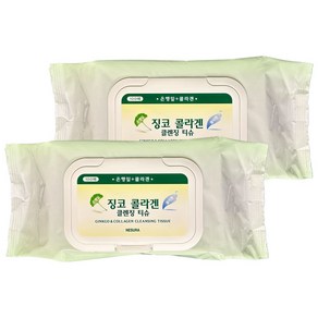 네슈라 징코 콜라겐 클렌징 티슈(100매입), 100매입, 2개