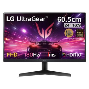 [LG전자 공식인증점] LG 24GS60F 24인치 게이밍모니터 IPS FHD 180Hz 1ms HDR지원 지싱크 호환, LG 24GS60F (무료배송), 61cm