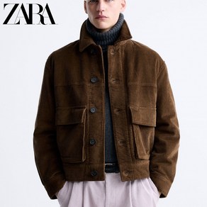 ZARA 자라 포켓 칼라넥 코듀로이 박시핏 점퍼 Z1112