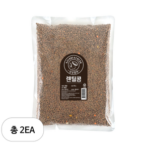 월드그린 싱싱 렌틸콩, 800g, 2개