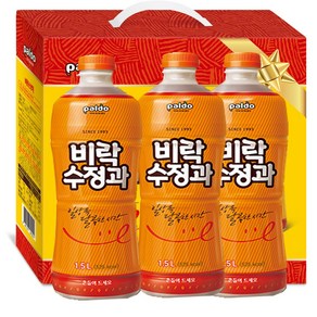 비락 수정과 선물용 3병 세트 상자포장, 3개, 1.5L