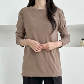사입자몰 미르라운드티 무지 이너 기본티 긴팔 티셔츠 면티 레이어드 블라우스 니트 봄 가을 여성 미시