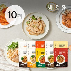 바르닭 한입 닭가슴살 10종, 1세트, 100g