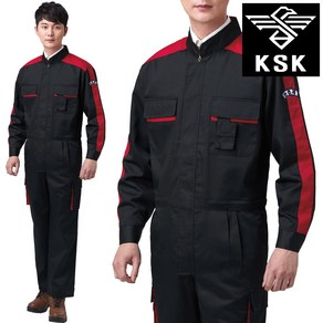 K-16 봄~가을 스즈끼 정비복 작업복 검정색 M~4XL 일체형 우주복 근무복 스즈키복 유니폼 빅사이즈 남자 남성 일육