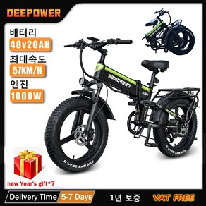 DEEPOWER 2000W 성인 전기 자전거 자전거 48V 20AH 20 인치 지방 타이어 접이식 전기 E 자전거 마운틴 오일 브레이크 1000W Ebike