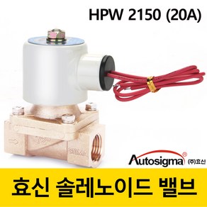 효신 솔레노이드 밸브 HPW2115A AC 220V 전자밸브 상시닫힘형 2way 솔밸브 오토시그마, AC 110V, HPW 2120A(구2150), 1개