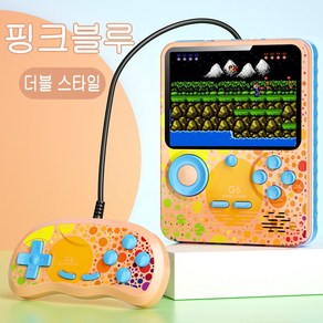 PYHO 6000mAh 휴대용 게임기 666종 고전게임 3.5인치 대화면, 노란색(2인)