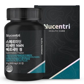 뉴센트리 스페르미딘 스퍼미딘 피세틴 레스베라트롤 퀘르세틴 식물성 NMN 엔엠엔 맥스, 1개, 30정