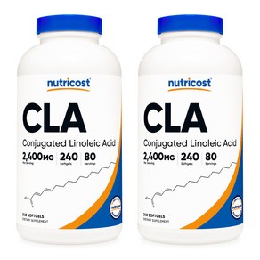 뉴트리코스트 CLA 2400mg 소프트젤 240캡슐, 240정, 2개