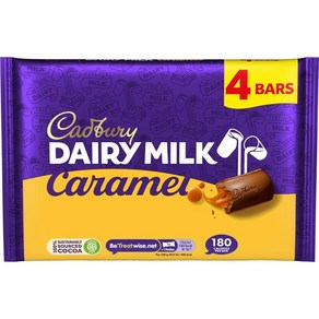 Oiginal Cadbuy Daiy Milk Caamel Chocolate Ba 영국 영국에서 수입된 오리지널 Cadbuy Daiy Milk 카라멜 초콜릿 바 팩, 1개, 148g