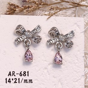 10PCS 3D 합금 활 네일 하트 매력 나비 펜던트 액세서리 손톱 식 매니큐어 도구, 01 AR-681, 1개