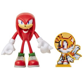 미국 아마존 정품++ Sonic The Hedgehog 10.2cm(4인치) 테일 액션 피규어, 너클, 1개